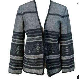 NWT Loft Tweed Fringe Blazer Jacket Size 16 Plus